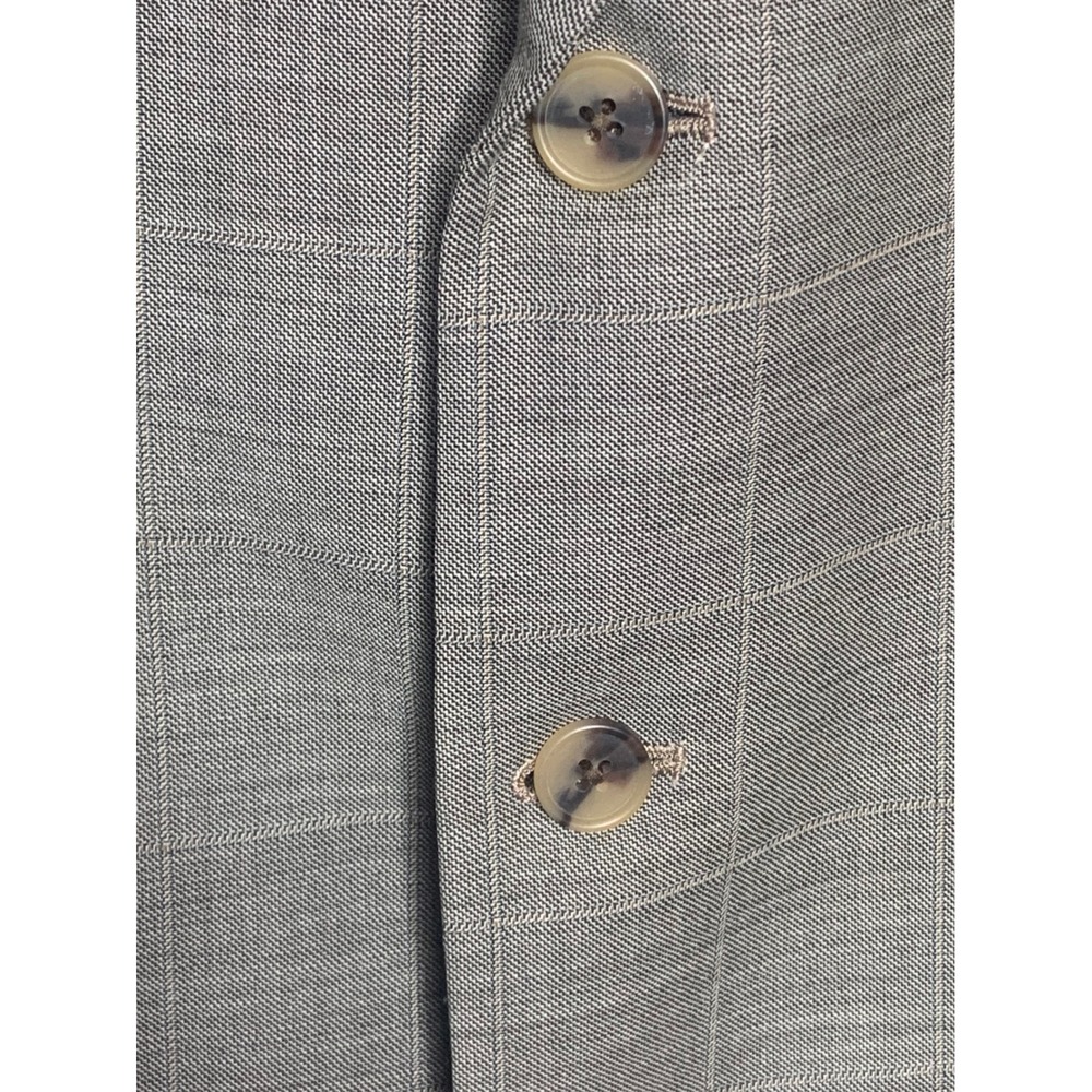 Tommy Hilfiger Mens 42S Grey‎ Glen Plaid Worsted Wool 3-Button Blazer Sport Coat - Picture 3 of 15